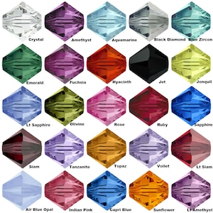 100 Swarovski Crystal 5328 Xilion Bicone Beads 4mm All Colours Lt Amethyst
