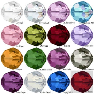 10 Swarovski Crystal 5000 Round Beads 8mm Pick You Colour