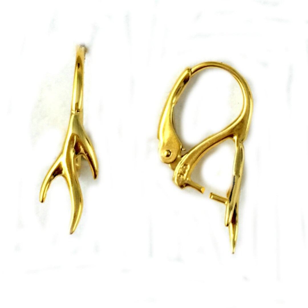 2 Sterling Silver Leverback Earring 24K Gold Plated Findings Etsy UK