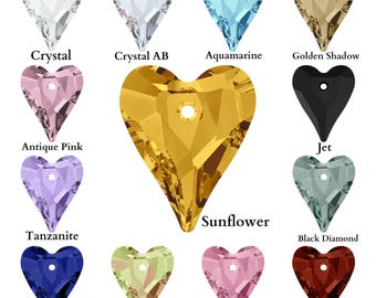 2 Swarovski Kristal 6240 Wild Heart Hanger 12 mm Alle kleuren