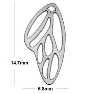Sterling Silber 15mm 18mm Libelle Flügel Charme PK2 PK10