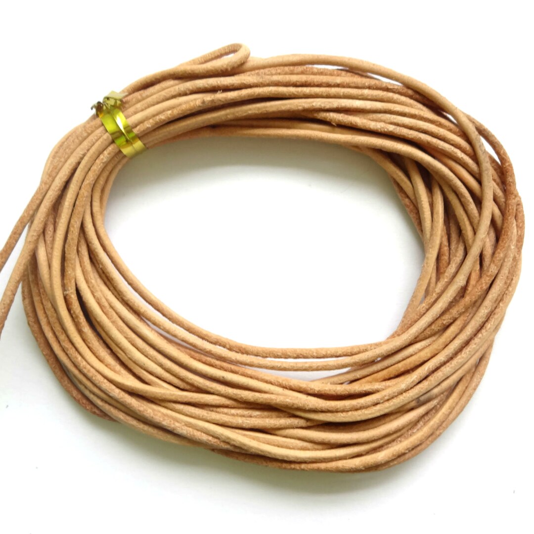 5M Genuine Leather Cord 1.5mm Round Jewelry String Necklace DIY Making  Crafts