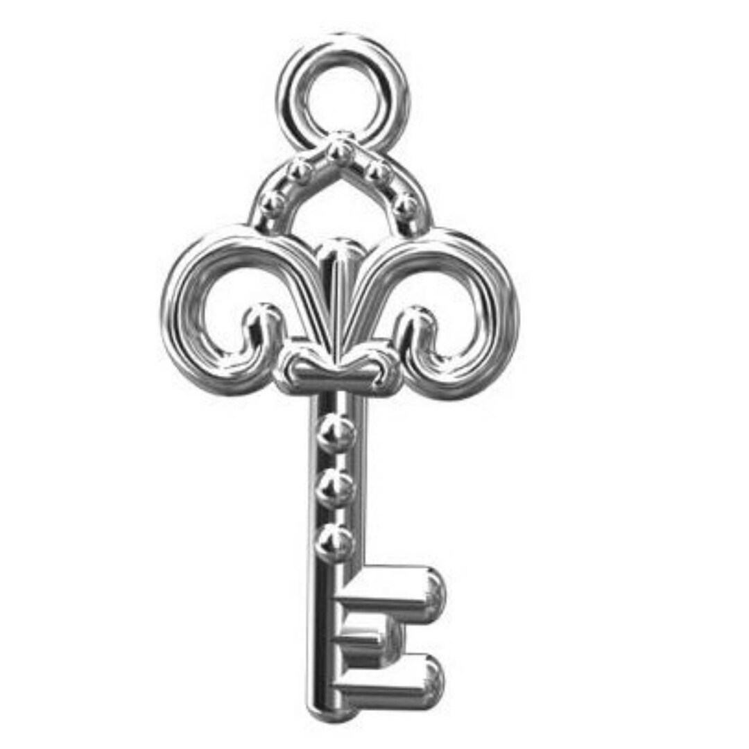 2 Sterling Silver Key Charms Old Fashioned Key Charms Etsy
