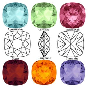 2 Swarovski 4470 Square Fancy Stone 10mm All Colours