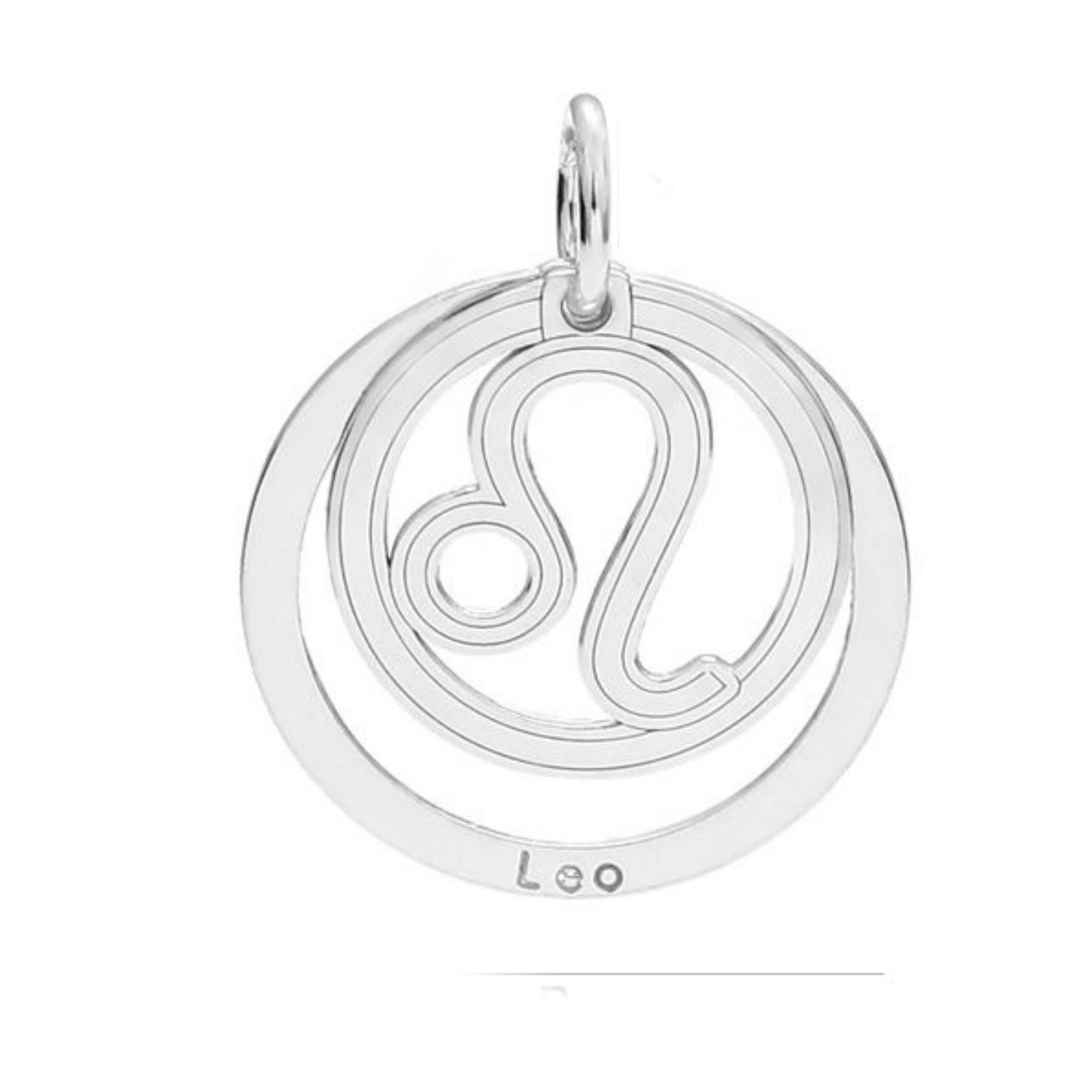 Sterling Silver Zodiac Pendant, Engraved Pendant 23mm Charm Sterling Silver Zodiac Pendant, Engraved Pendant 23mm Charm