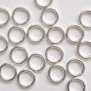 20 Sterling Silver Closed Jump Rings 5mm 6mm Findings
