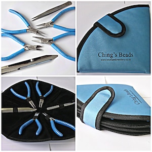 Tool Pouch, Blue Pliers Bag Fits 6 PC Full Size Pliers Jewellery Supplies