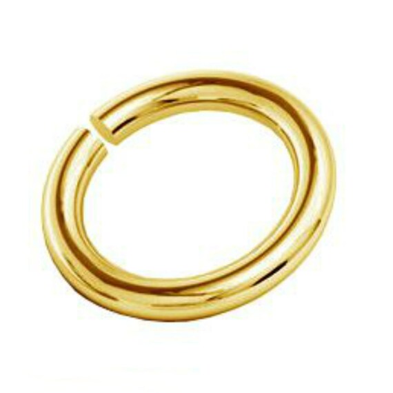 6mm 24 Kt Gold Plated Open Jump Rings 24Kt Gold Plated Jump Rings