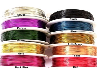 2 Reels x 15M Copper Craft Wire Round Wrapping Wires, 0.4mm 26 Gauge For Jewellery Making Pick You Colour