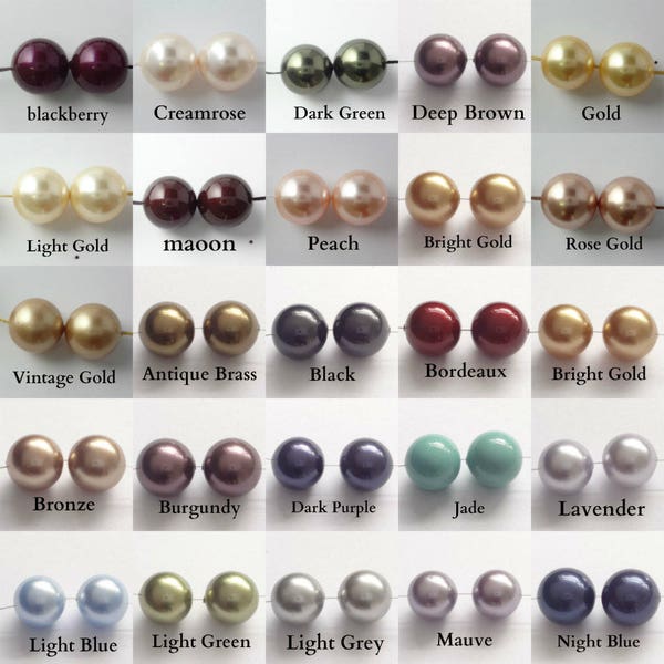 30 Swarovski Crystal 5810 Pearl Beads 8mm Pick You Colour