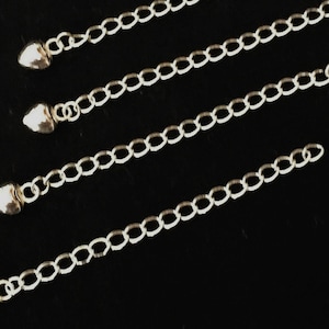 2 Sterling Silver Extender Chains 55x3mm