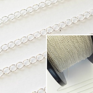 1ft Sterling Silver 4x5m Curb Chain Jewellery Making