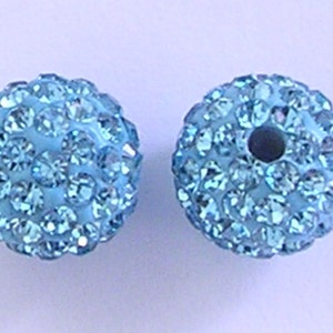 10 Aqua Quality Pave Rhinestone Disco Balls 8mm 10mm 12mm Shamballa Beads