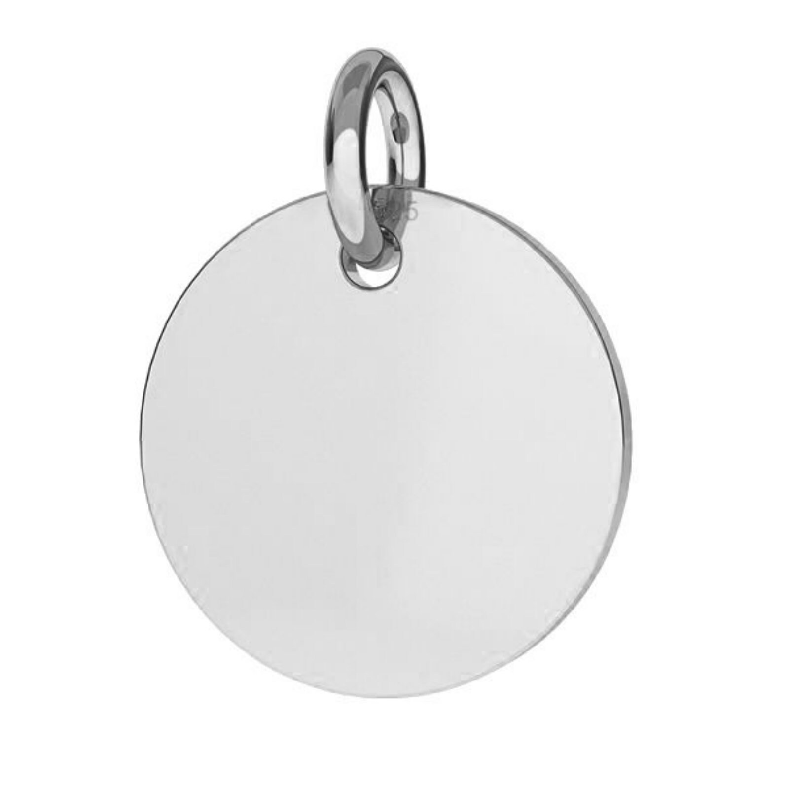 2 Sterling Silver Disc Charm 10mm Round 