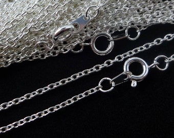Collana in argento S925 Delicata Italiana Catena Catena 1,1 mm