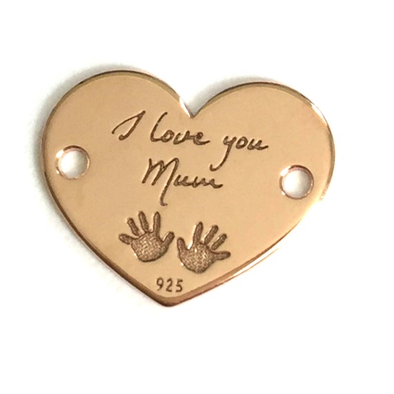 Heart Charm with Engraved LOVE Sterling Silver Heart Charm with Engraved LOVE Sterling Silver
