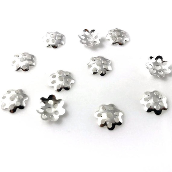Packet 30 x Golden Plated Brass Bell-Shape End Caps 6 x 9mm HA12150
