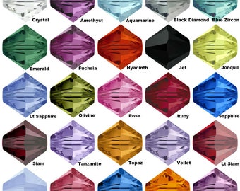 20 kryształów Swarovski 5328 Xilion Bicone Beads 6 mm Wszystkie kolory