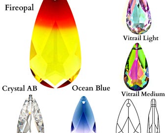 Swarovski Kristall 6100 Tropfen 24mm Anhänger wählen Sie Ihre Farbe