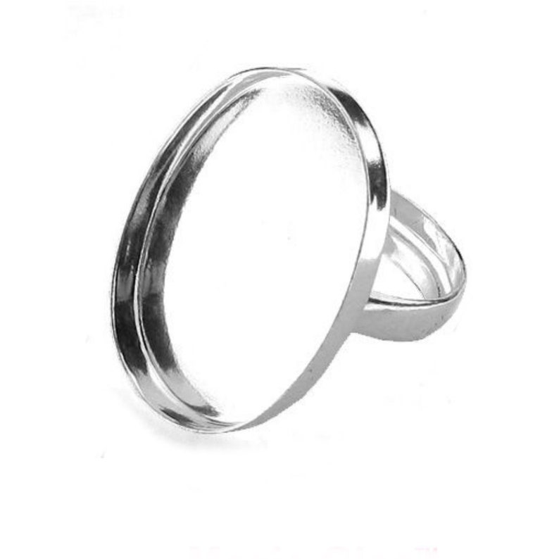 Sterling Silver Ring Base For Jewelry Making - Glue-on Setting For 6mm Crystals