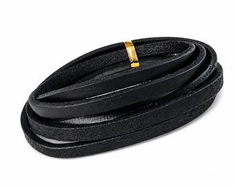 1M Genuine Leather Cords,  5x2.5mm Flat Cord For Jewellery Making