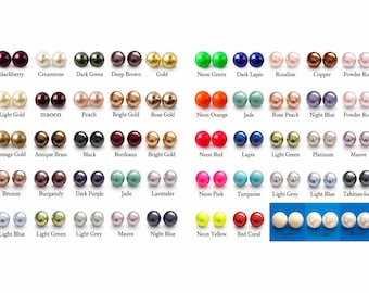 10 Swarovski 5810 Crystal Pearl Beads 8mm, Round Jewelry Making Supplies