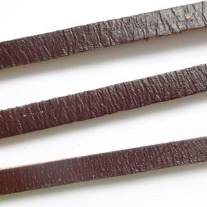 Cordoncini piatti in vera pelle 2M, 5x2,5 mm marrone