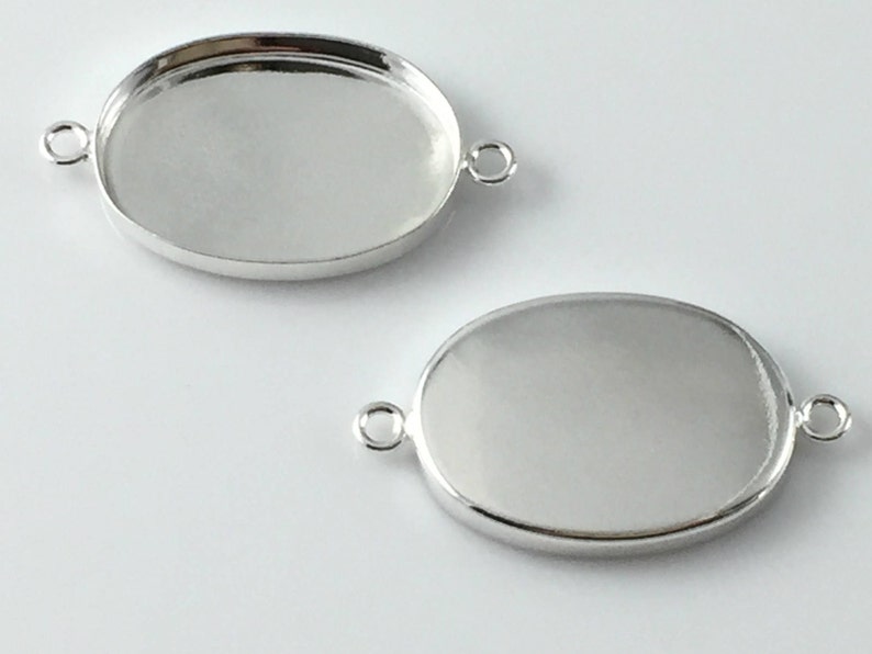 Sterling Silver 26x19mm Cabochon Pendant Setting Etsy