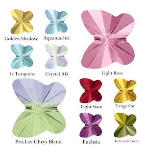 10 Swarovski Crystal 5754 Butterfly 8mm Beads Pick You Colour