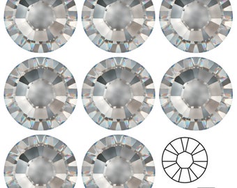 Swarovski 2038 Xilion Rose Flatback Hotfix Crystal AB All Sizes