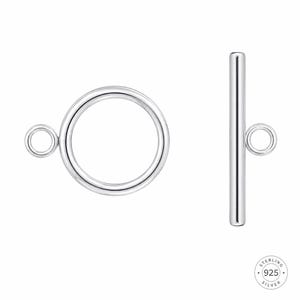 Sterling Silver Toggle Clasp, 10mm Necklace & Bracelet Closure