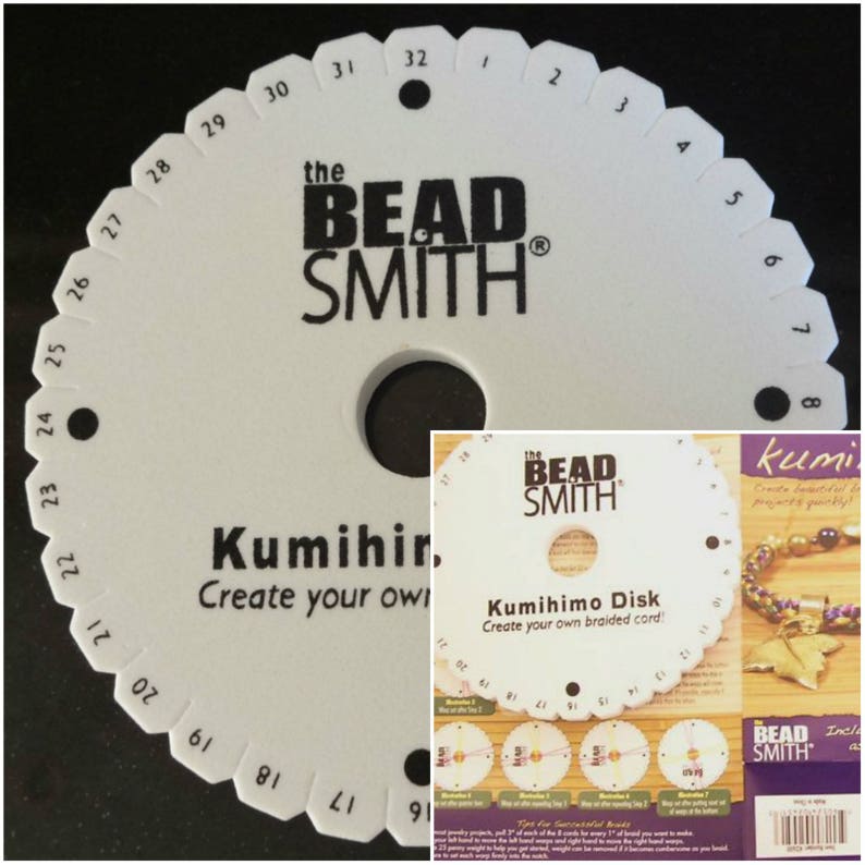 Kumihimo Braiding Disk Round & Instructions 6 inches Making Tool image 1