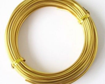 20M Aluminium Craft Wires 1.5mm Gold Plated Round Wire For Jewellery Making