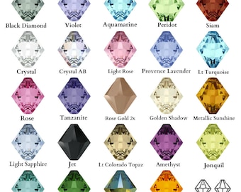 10 Swarovski Crystal 6328 Top Drilled Bicone Pendant 6mm All Colours