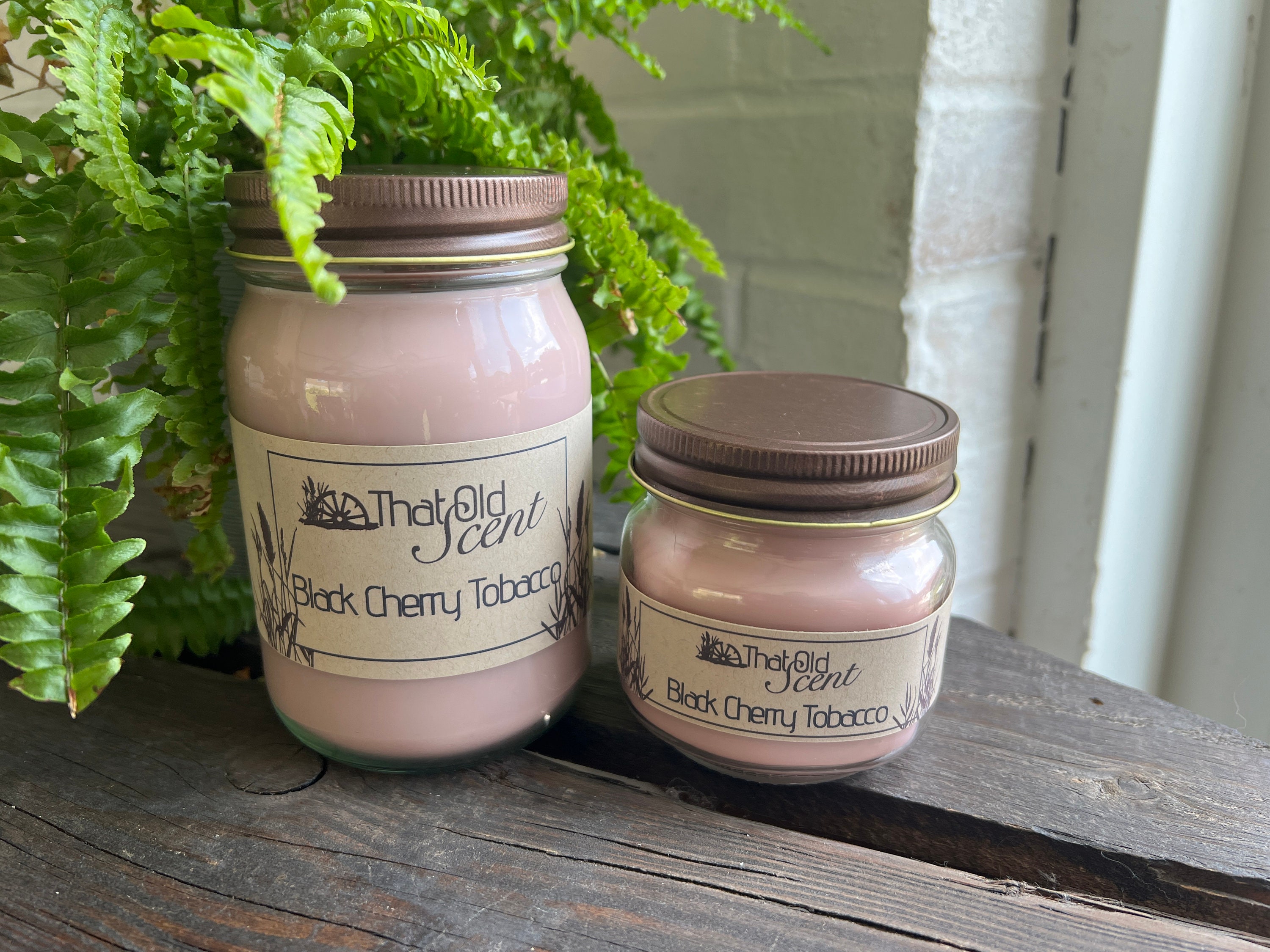 candle black cherry tobacco Black Cherry Tobacco Scented Handcrafted Wax Candle