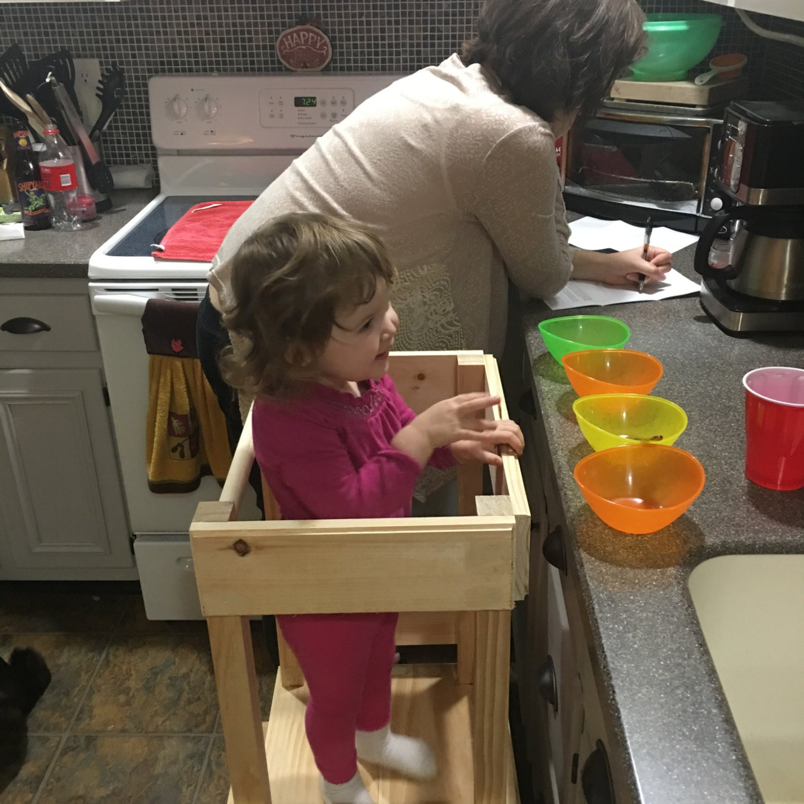 Toddler Helper Step Stool Etsy