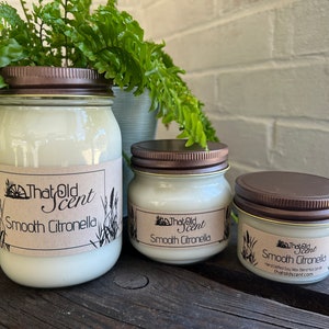 Smooth Citronella Soy Wax Blend Candle - By ThatOldScent™