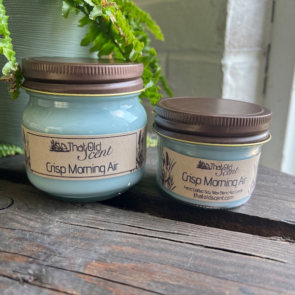 Crisp Morning Air Scented Handcrafted Wax Candle- By ThatOldScent™