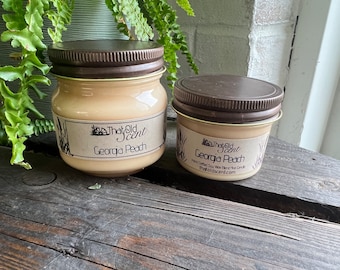 Georgia Peach Scented Soy/Bees/Paraffin Wax Candle - By ThatOldScent