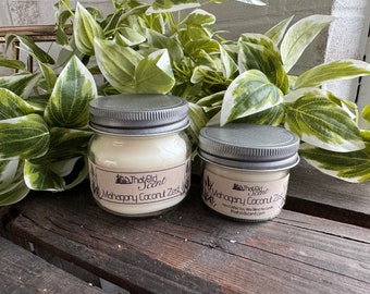 Mahogany Coconut Zest Handcrafted Soy Wax Blended Candle - By ThatOldScent™