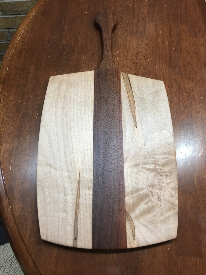 Maple & Dark Walnut Cutting Board | Etsy