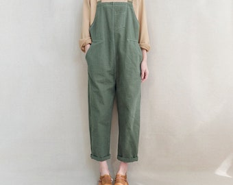 baggy linen overalls womens