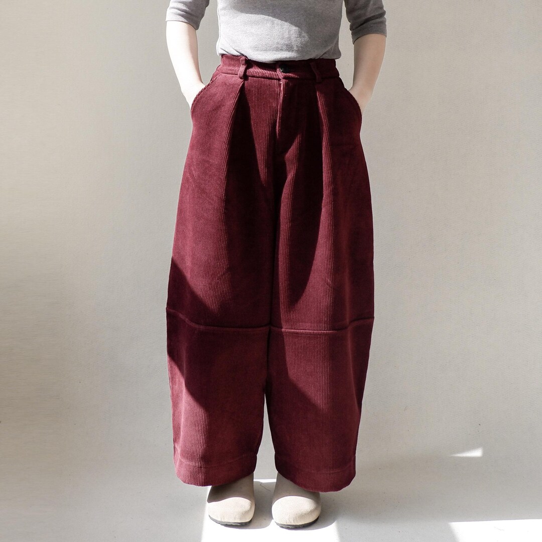 Wide Leg Pants for Women, Winter Corduroy Pants ,Women Trousers