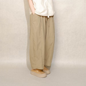 Loose-Fit Palazzo Pants: Lightweight Cotton Gauze Trousers