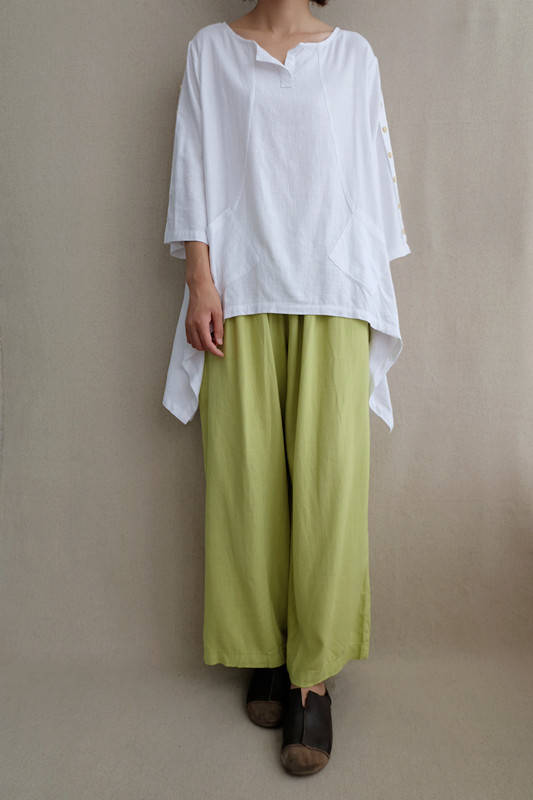 Women White Linen Tops Long Sleeve Blouse Asymmetrical Shirt | Etsy