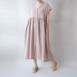 Button Shirt Dress Women, Comfortable Cotton Blouse Linen Pleated Dress Casual Simple Blouse, Leisure Cotton T-shirt Asymmetrical Tops Tunic