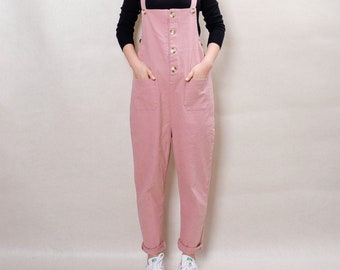 Women Handmade Overalls Lounge Wear, Adorable Cotton Jumpsuits Constructed Dungarees, Wearable Spring Clothing Casual Overalls With Pockets