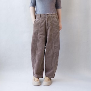 Retro Warm Corduroy Pants Women, Soft Corduroy Trouser, Loose Fit Wide Leg Custom Pants, Unique Cut Pants Fall/Winter Elastic Waist Pants
