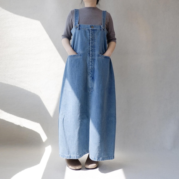 knee length dresses for ladies Denim Overall Dress main image 1