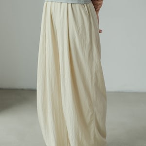 Loose and Asymmetrical Design Pants, Soft Trousers Solid Color Pants, Lightweight and Flowy Pants Everyday wear, Breeze Linen Boho Pants